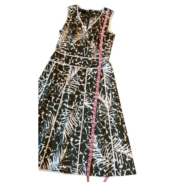 Lafayette 148 Olive Green Tropical Floral Dress‎ Size 2 - Picture 6 of 10